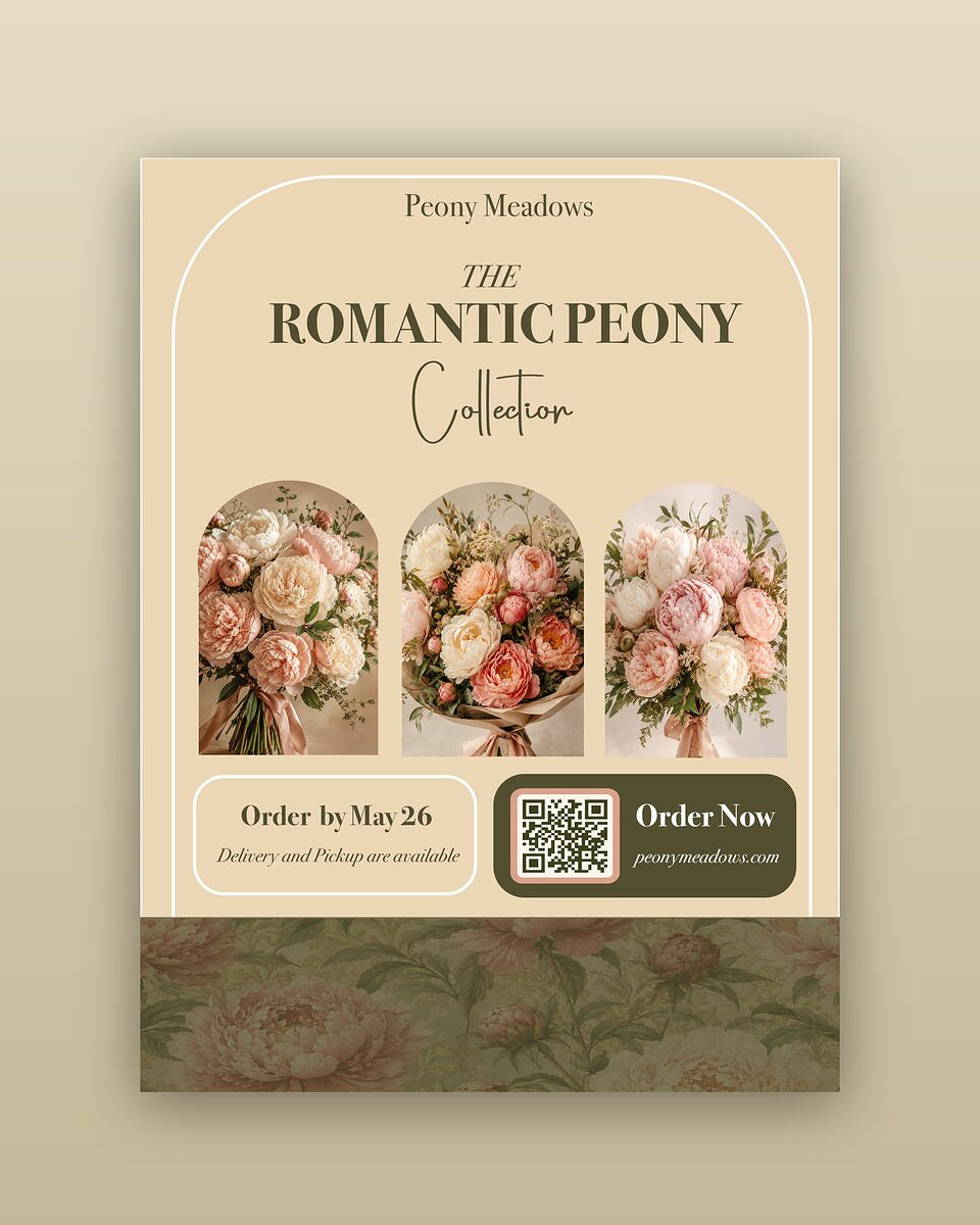 The promotional flyer shown as a printed piece